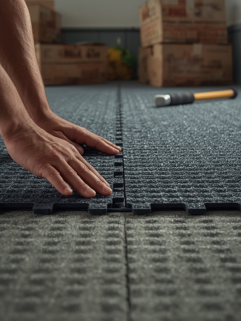 garage gym flooring tiles