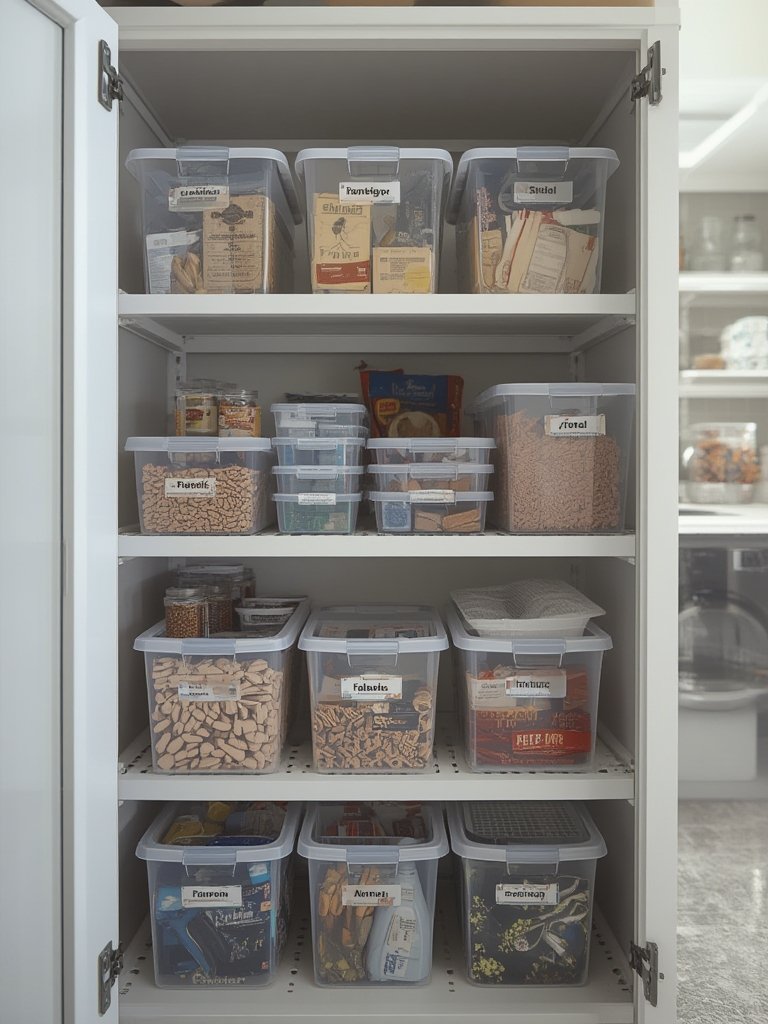 garage organizer showing storage cabinet in busy home workshop