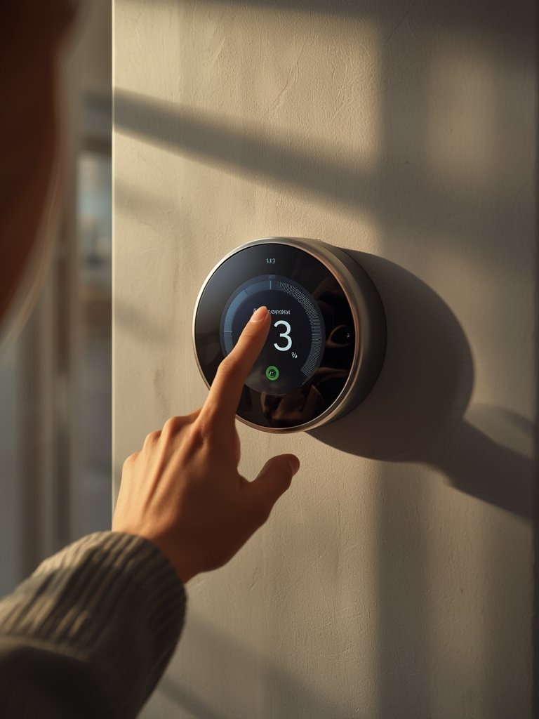 smart thermostat with AI learning - Illustration 2