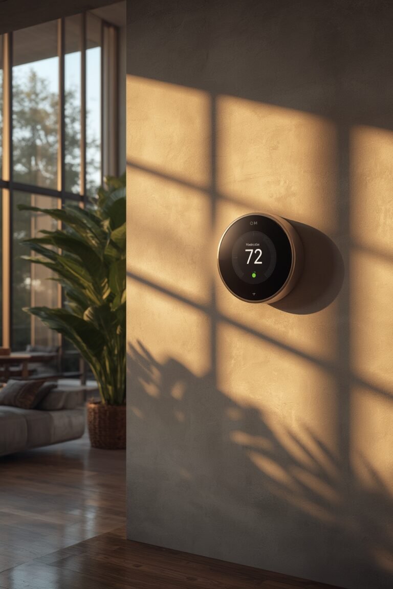 smart thermostat with AI learning
