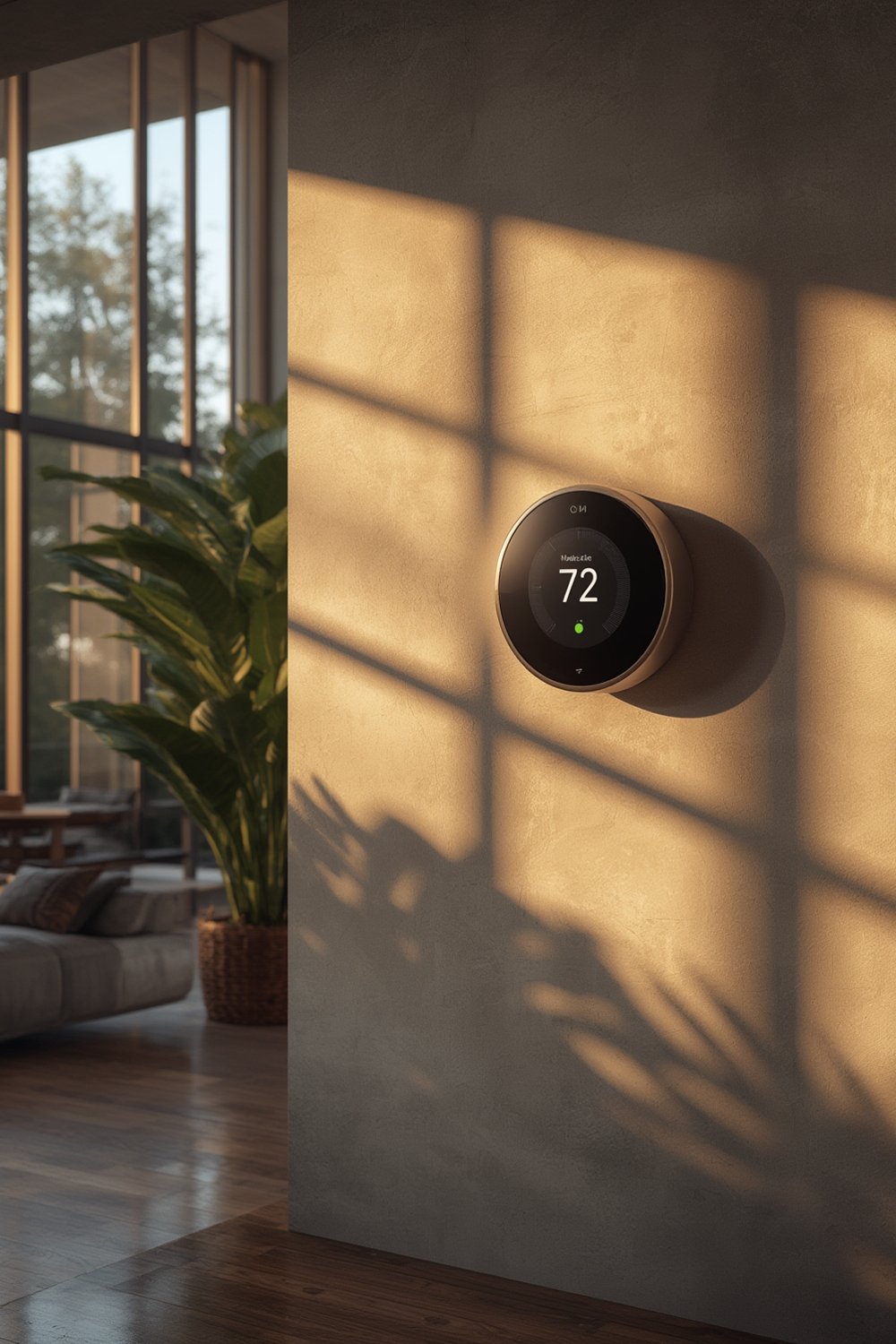 smart thermostat with AI learning