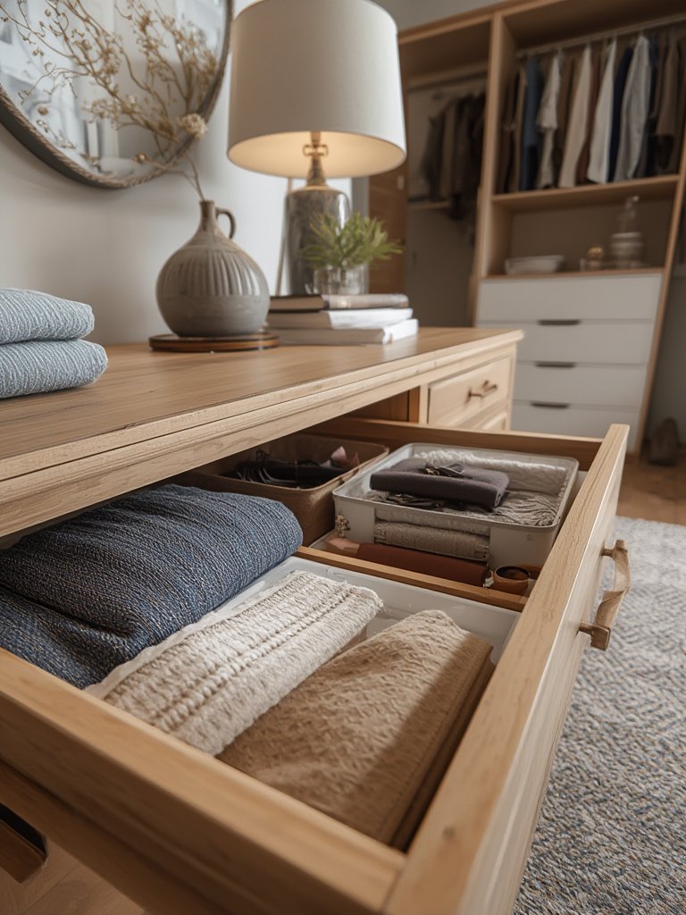 storage organizer - SONGMICS dresser with fabric drawers in closet
