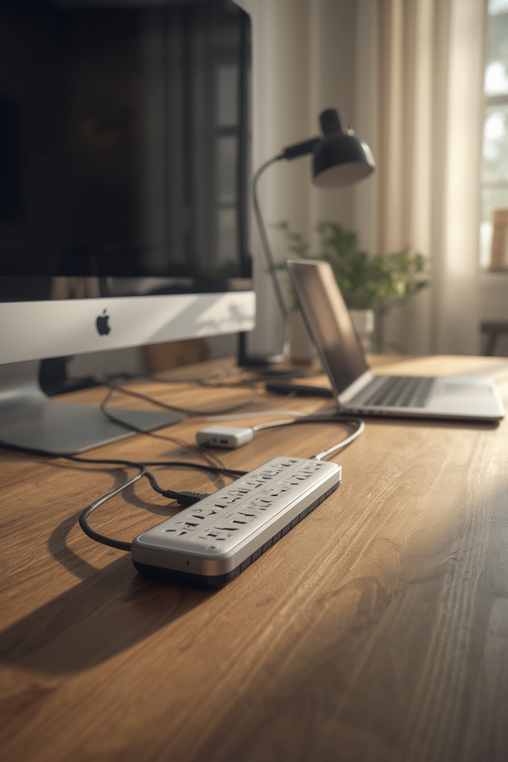 surge protector from Belkin with flat plug and heavy duty extension cord