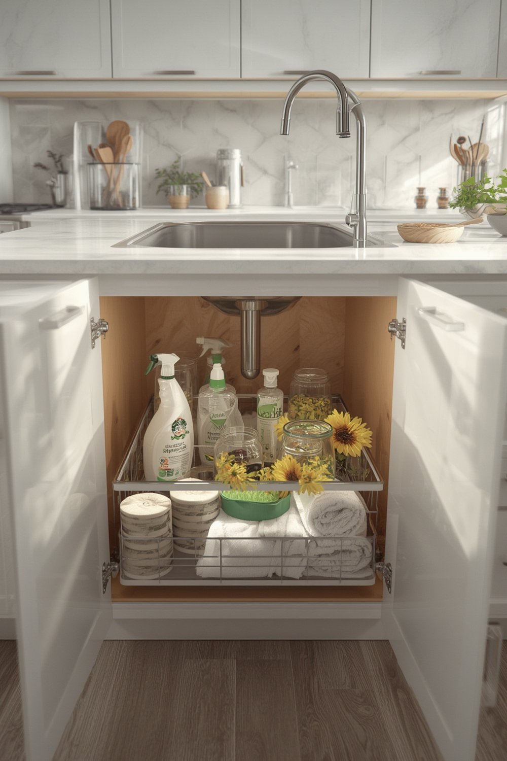 under sink pull out organizer - Illustration 1